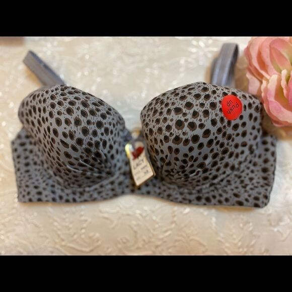 Lacy women’s leopard Design Sexy Push Up Bra 36B - Picture 4 of 12